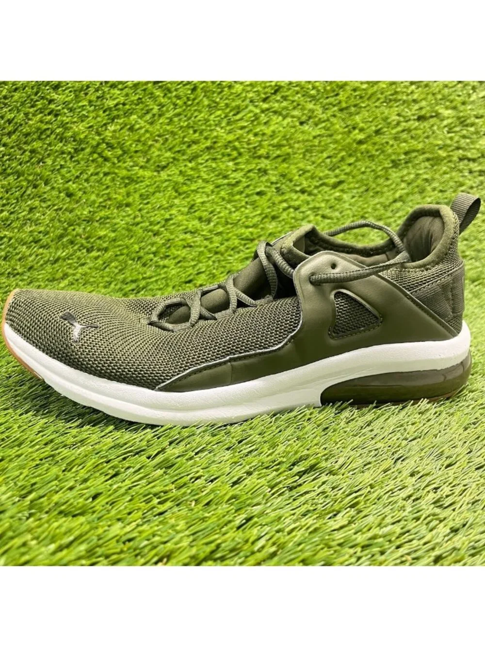Puma Electron 2.0 Mens Size 11 Green White Athletic Running Shoes Sneakers
